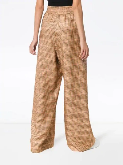 Shop Golden Goose Sophie High-rise Checked Trousers In A1 Light Brown Check