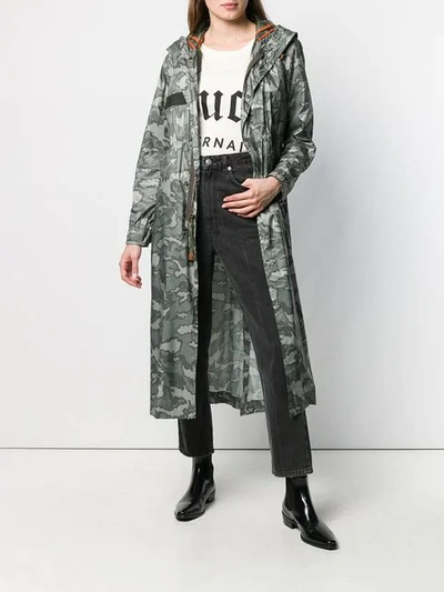 Shop Mr & Mrs Italy Printed Raincoat In Green