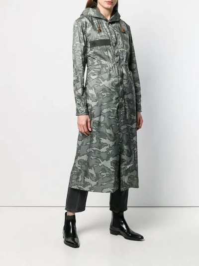 Shop Mr & Mrs Italy Printed Raincoat In Green