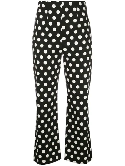 Shop Petersyn Linda Dotted Trousers In Black