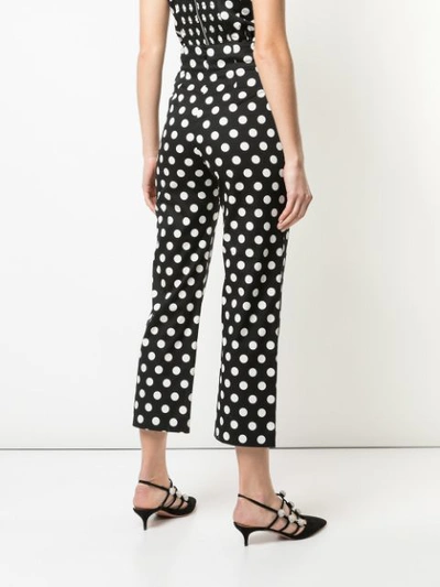 Shop Petersyn Linda Dotted Trousers In Black