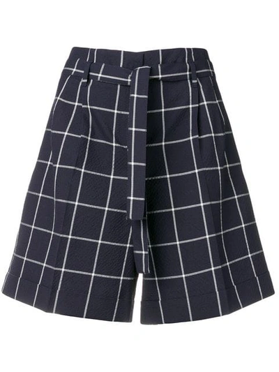 Shop Ps By Paul Smith Check Shorts In Blue