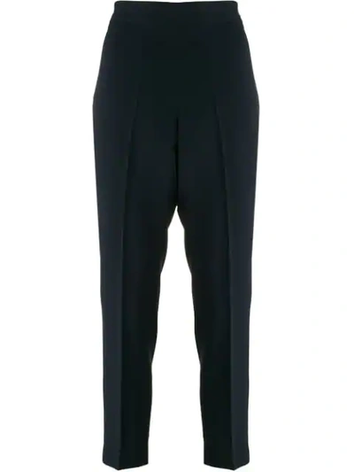 Shop Antonelli Tatiana Crepe Trousers In Blue