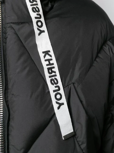 Shop Khrisjoy Hooded Puffer Jacket In Black