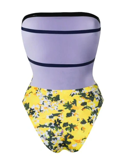 Shop Angelys Balek Strapless Swimsuit In Yellow