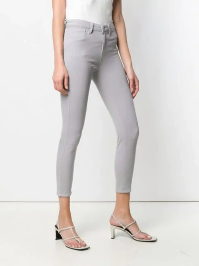 Shop L Agence Cropped Skinny Jeans In Grey