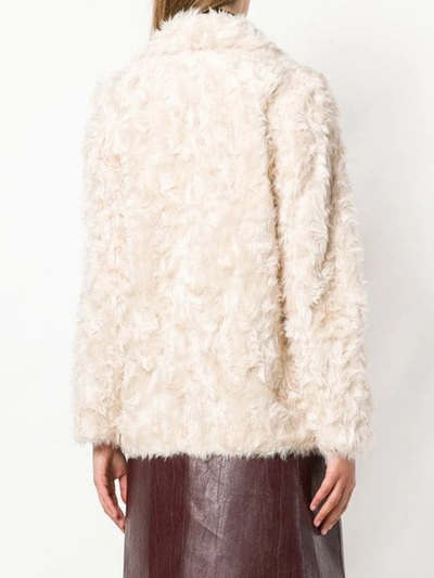 Shop Theory Faux Shearling Jacket In Neutrals