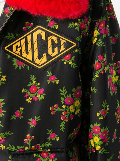 Shop Gucci Floral Design In Black