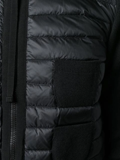 Shop Moncler Padded Knit Jacket In 999 Black