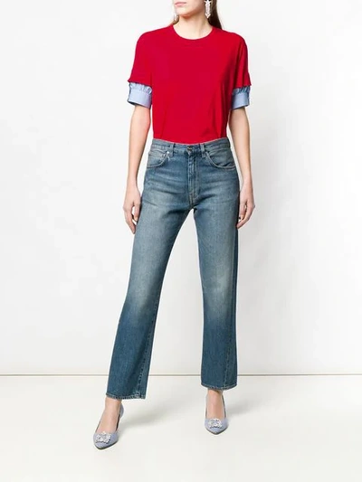 Shop N°21 Short Layered Sleeve T In Red