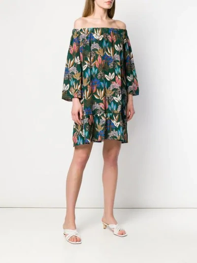 ALTEA LEAF PATTERNED DRESS - 绿色