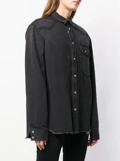 Shop Mm6 Maison Margiela Denim Shirt In Black