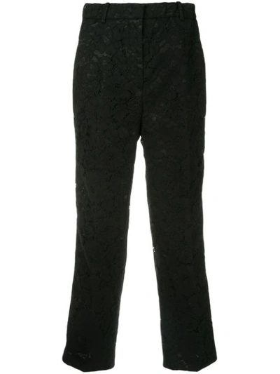 Shop N°21 Nº21 Cropped Lace Trousers - Black