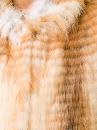 Shop Liska Volpe Long Fur Waistcoat In Natur