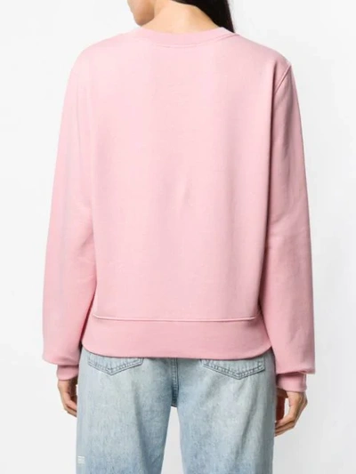Shop Calvin Klein Logo Sweatshirt In Pink