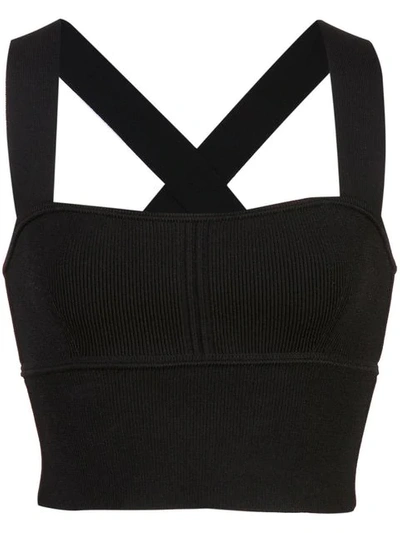 Shop Khaite Fitted Cropped Tank Top In Black