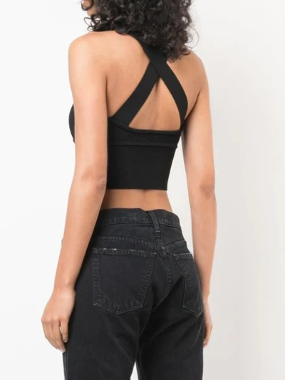 Shop Khaite Fitted Cropped Tank Top In Black