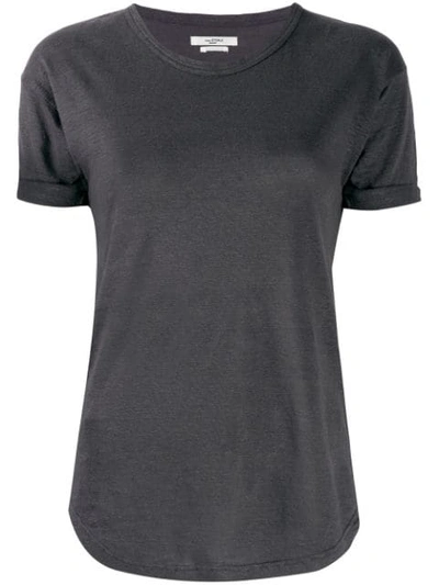 Shop Isabel Marant Étoile Slim-fit Linen T-shirt In Grey