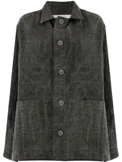 Shop Toogood Button Shirt Jacket In Grey