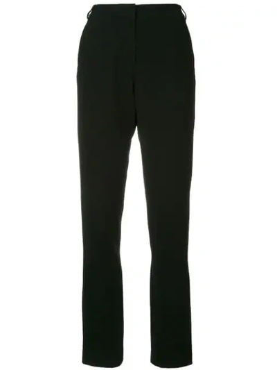 Shop Tibi Slim Tailored Trousers In Black
