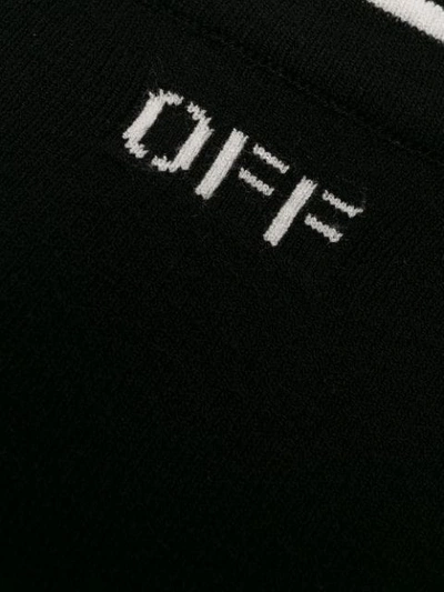 OFF-WHITE LOGO KNITTED SHIRT - 黑色