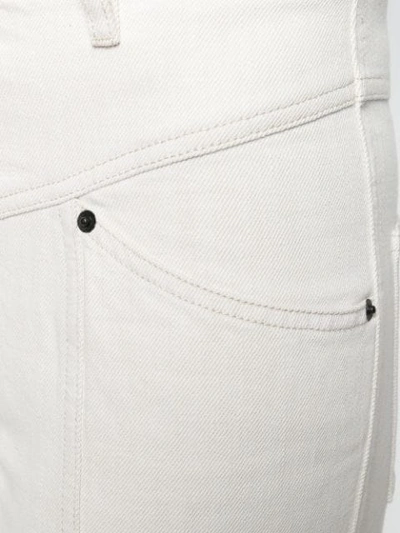 ISABEL MARANT SEAM DETAIL TAPERED JEANS - 白色