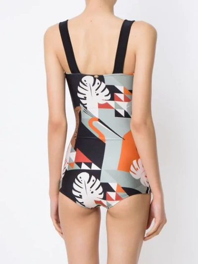 Shop Adriana Degreas Printed Swimsuit In Multicolour