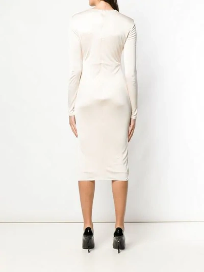 Shop Tom Ford Jersey Cocktail Dress In Neutrals