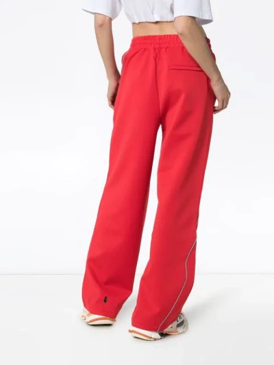 ADER ERROR CONTRAST PIPING TRACK PANTS - 红色