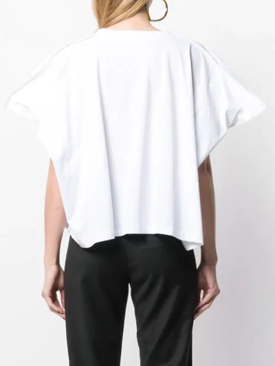 Shop Aalto Capelet T-shirt In 131 White