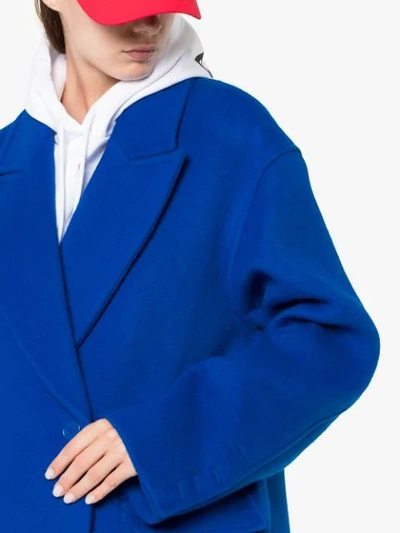 Shop Ader Error Double-breasted Coat - Blue