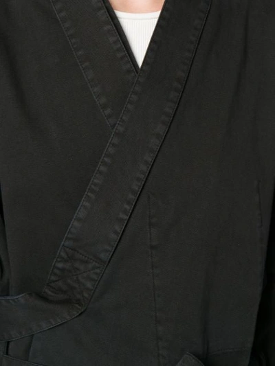 Shop Henrik Vibskov Tie Waist Jacket In Black