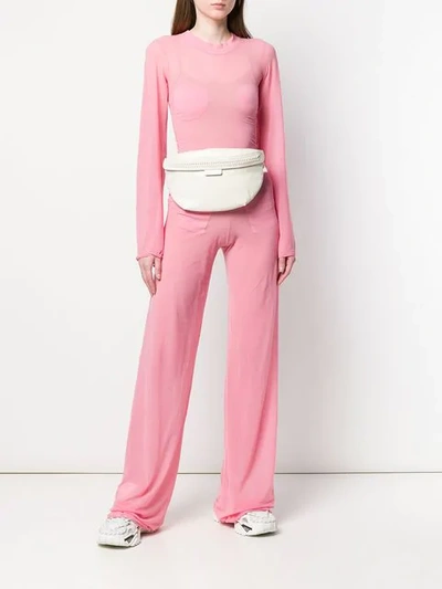 Shop Courrèges Sheer Bell Sleeve Top In Pink