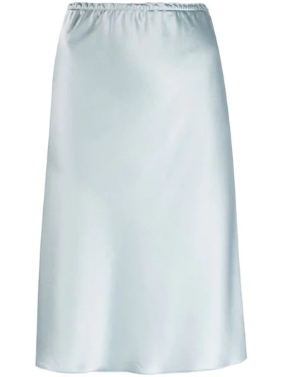 Shop Alexa Chung Plain Fitted Skirt - Blue