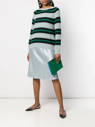 Shop Alexa Chung Plain Fitted Skirt - Blue