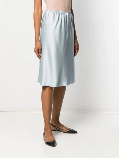 Shop Alexa Chung Plain Fitted Skirt - Blue