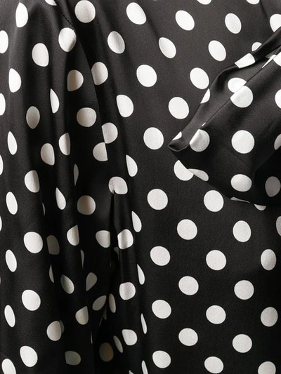 Shop Moschino Polka-dot Print Blouse In Black