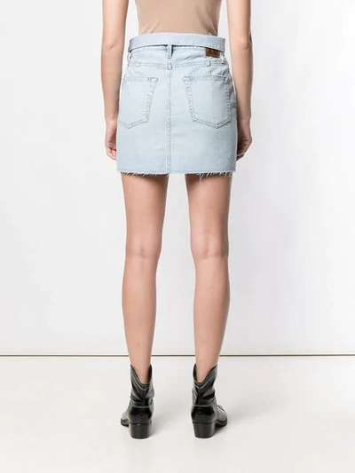 Shop Jean Atelier Denim Mini Skirt In Blue