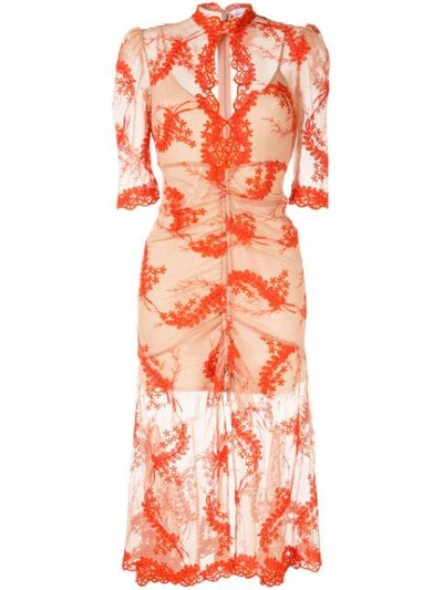 Shop Alice Mccall Honeymoon Midi Dress In Orange