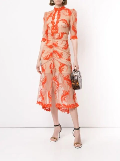 Shop Alice Mccall Honeymoon Midi Dress In Orange