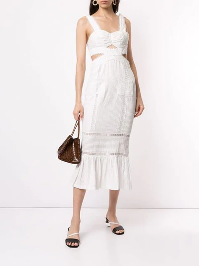 Shop Alice Mccall 'a Foreign Affair' Midi Dress In White