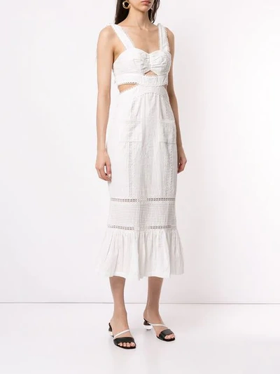 Shop Alice Mccall 'a Foreign Affair' Midi Dress In White