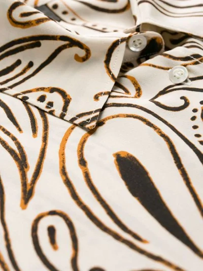 Shop Aspesi Paisley Print Silk Shirt In Neutrals