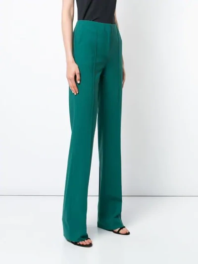 Shop Diane Von Furstenberg Flared Trousers In Green
