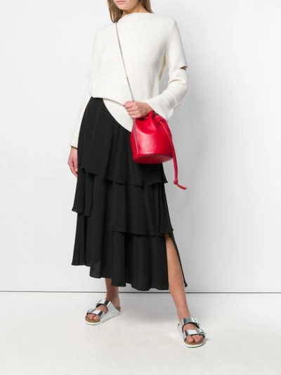 Shop Stella Mccartney Tiered Ruffled Skirt - Black