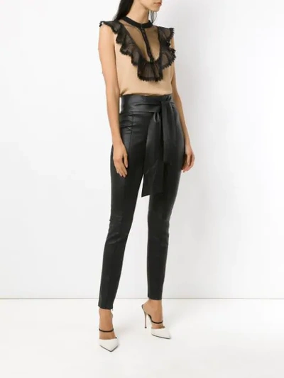 Shop Nk Skinny Leather Trousers In Black