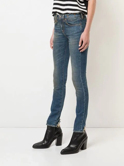 Shop R13 Alison Skinny Jeans In Blue