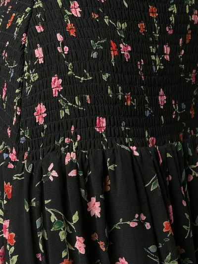 GANNI FLORAL PATTERN SMOCK SKIRT - 黑色