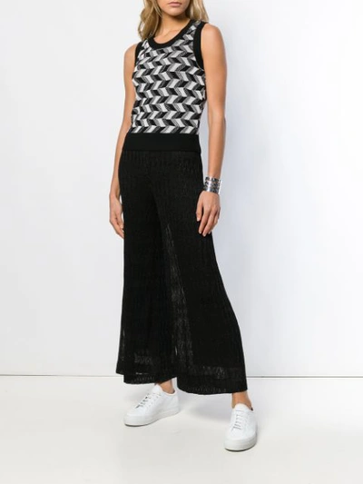 Shop Missoni Geometric Knit Vest In Black