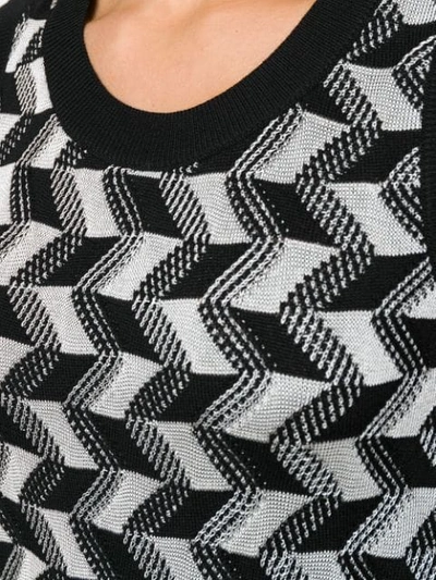 Shop Missoni Geometric Knit Vest In Black